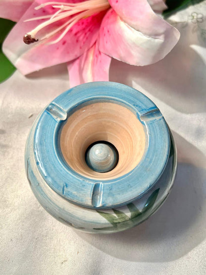Hand Painted Camel Ceramic 2-Piece Ashtray / Incense Holder 10 cm