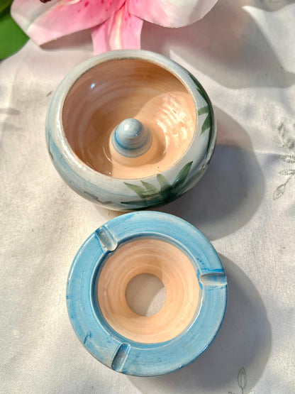 Hand Painted Camel Ceramic 2-Piece Ashtray / Incense Holder 10 cm
