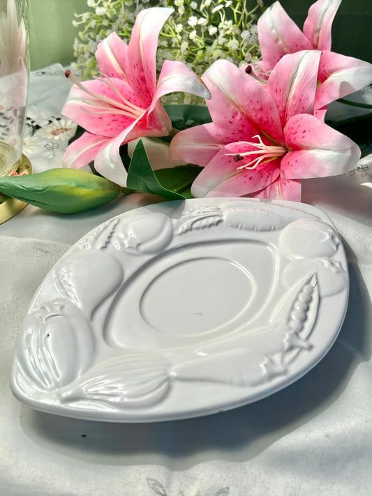 Vintage A. Santos Portugal House of Fraser Creative Cooking Ceramic Serving Platter – Approx. 26 cm