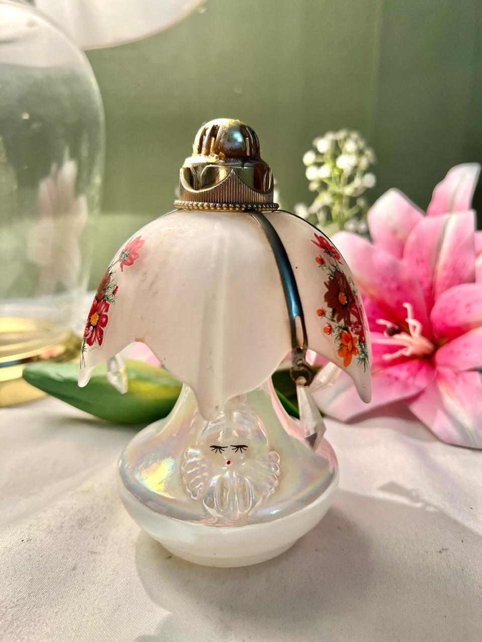 Vintage Avon umbrella or fairy lamp-style perfume bottle and scent diffuser Detail Approx 15 cm