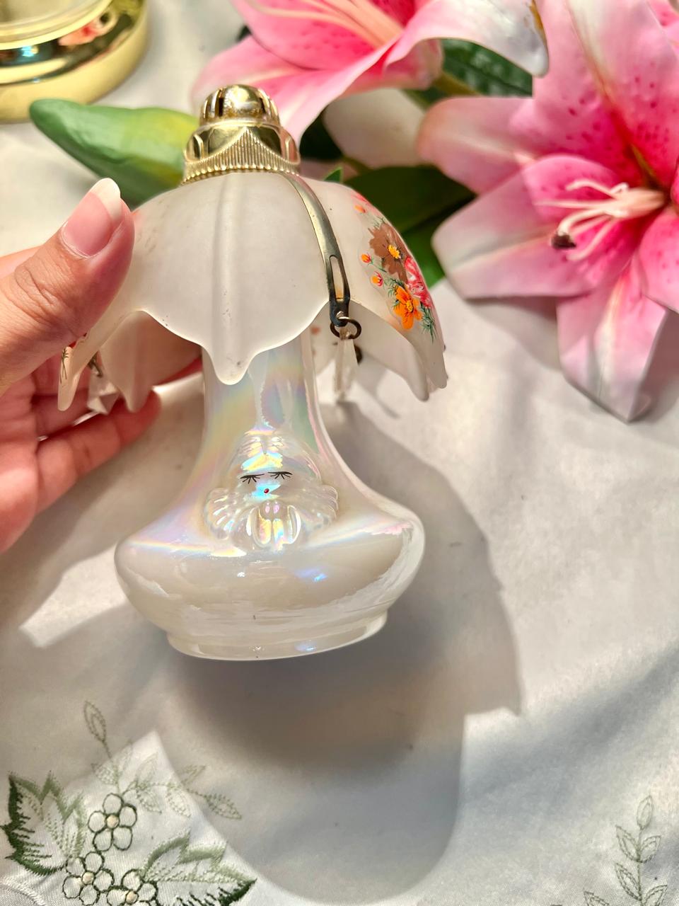 Vintage Avon umbrella or fairy lamp-style perfume bottle and scent diffuser Detail Approx 15 cm