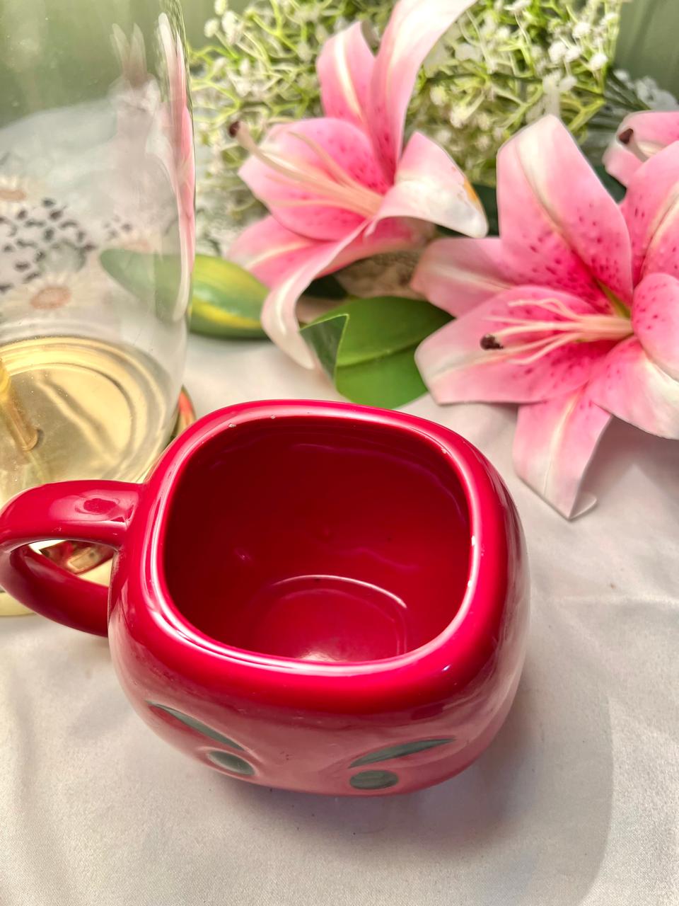 Red Emoji Face Ceramic Mug The Source 10cm