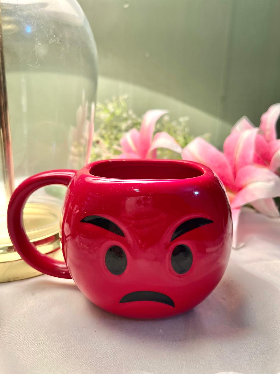 Red Emoji Face Ceramic Mug The Source 10cm