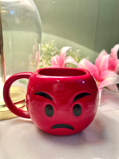 Red Emoji Face Ceramic Mug The Source 10cm