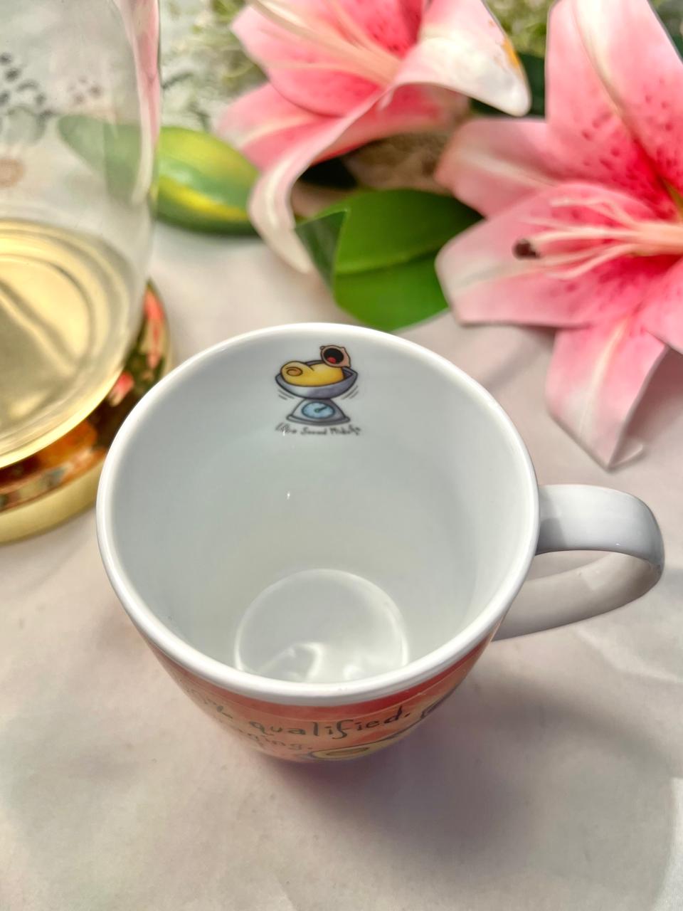 History & Heraldry Fine Porcelain Novelty Wife Mug Orange Humorous Gift Cup