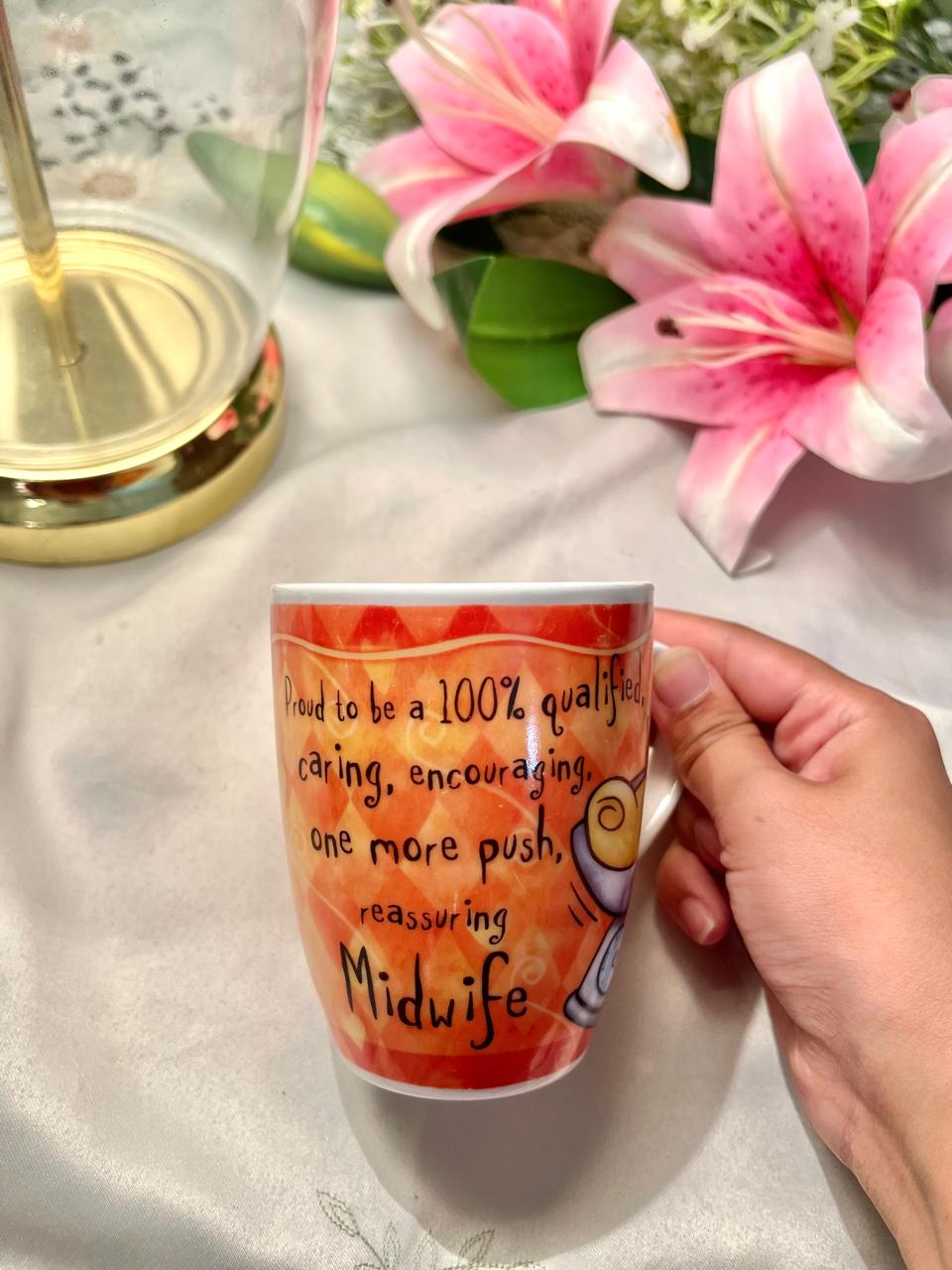 History & Heraldry Fine Porcelain Novelty Wife Mug Orange Humorous Gift Cup