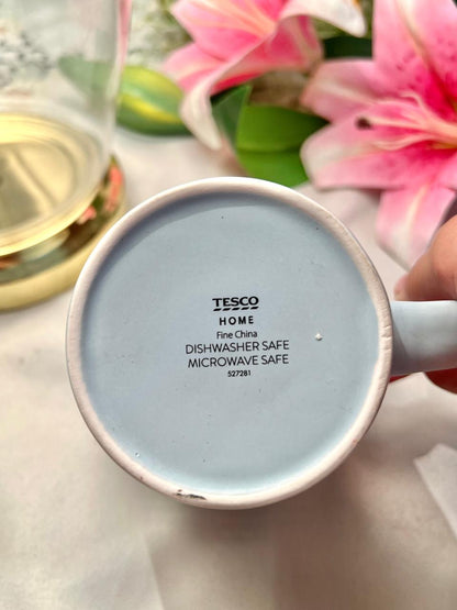 Tesco Home Grandad Fine China Mug Blue “Thanks for All You Do” Gift Cup