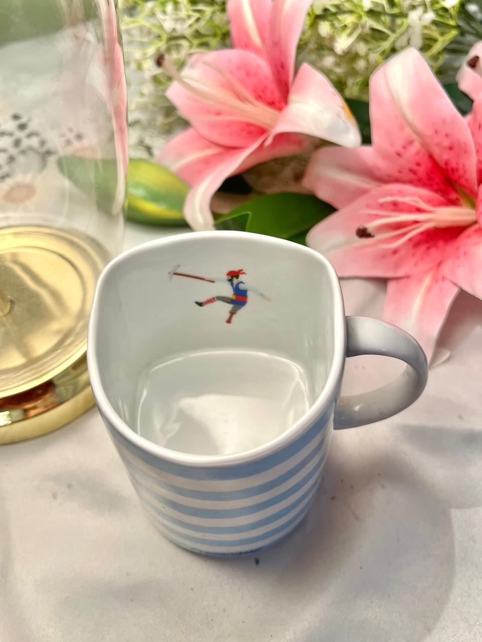 Cravendale Blue & White Striped Ceramic Mug – Kitchen Collectables