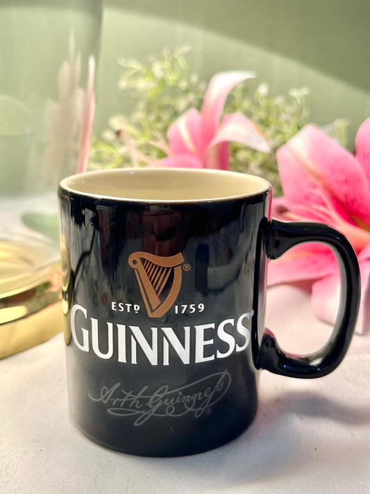 Guinness Black Ceramic Mug with Harp Logo 8 cm