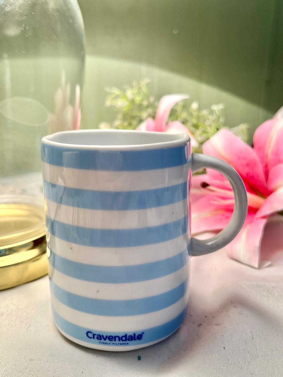 Cravendale Blue & White Striped Ceramic Mug – Kitchen Collectables