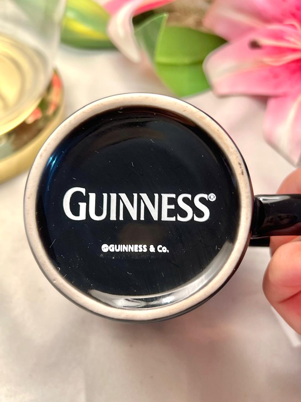 Guinness Black Ceramic Mug with Harp Logo 8 cm