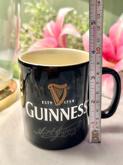 Guinness Black Ceramic Mug with Harp Logo 8 cm