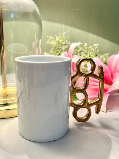 White Ceramic Cylindrical Utensil Holder 12 cm