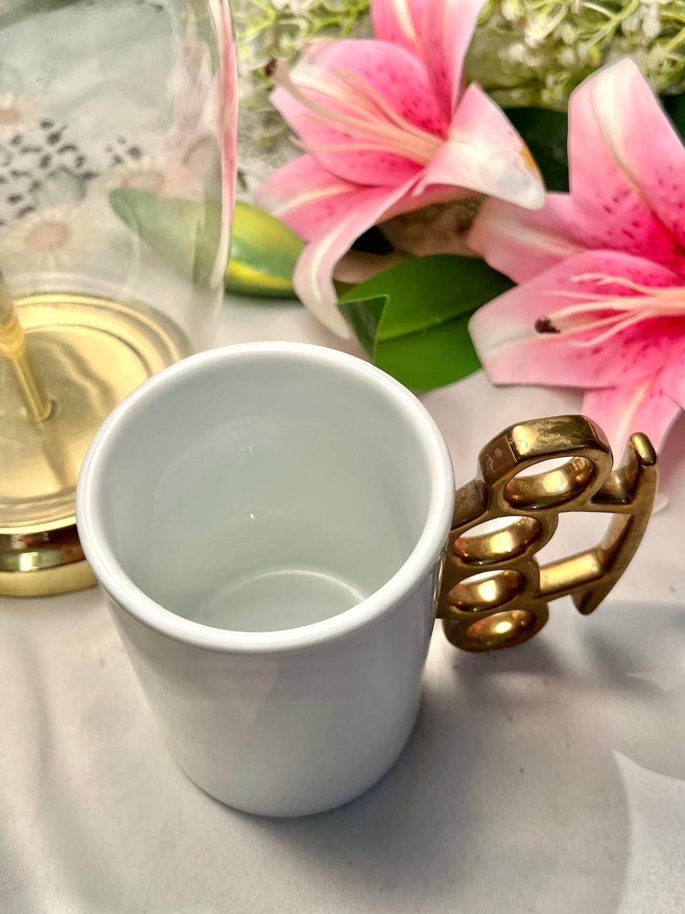 White Ceramic Cylindrical Utensil Holder 12 cm