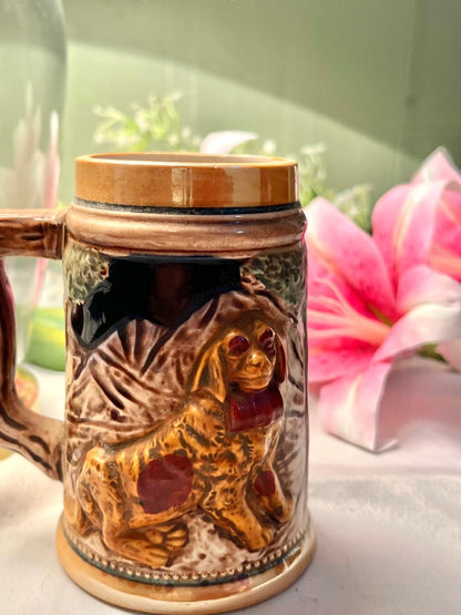 Relief Figural Ceramic Tankard Mug 12 cm