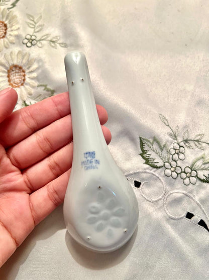 Blue & White Chinese Ceramic Slotted Spoon – 6 Inch