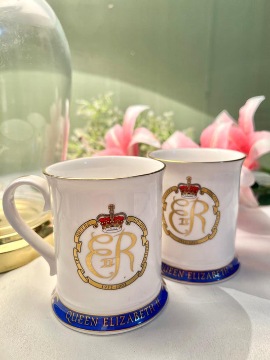 Ringtons Queen Elizabeth II Fine Bone China Mugs – 2 Piece