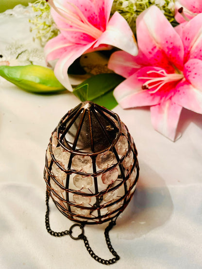 Crystal Beaded Hanging Candle Holder 11 cm