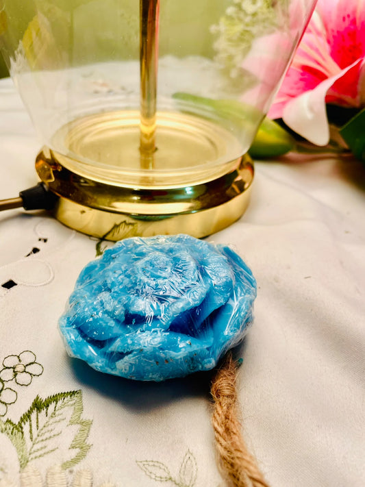 Blue Rose-Shaped Decorative Ornament 7 cm