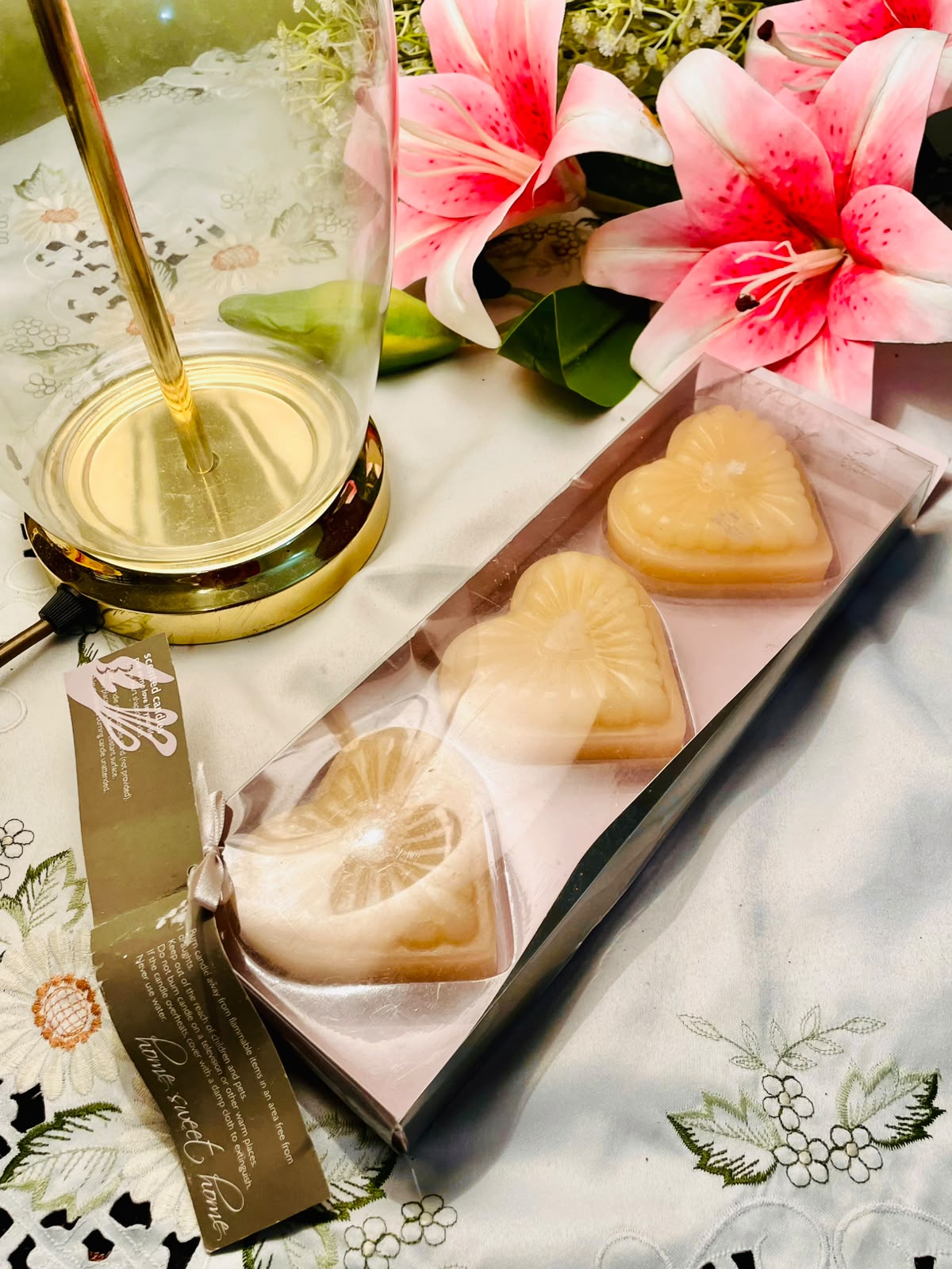 Heart-Shaped Decorative Scented Candles – 3 Piece Set
