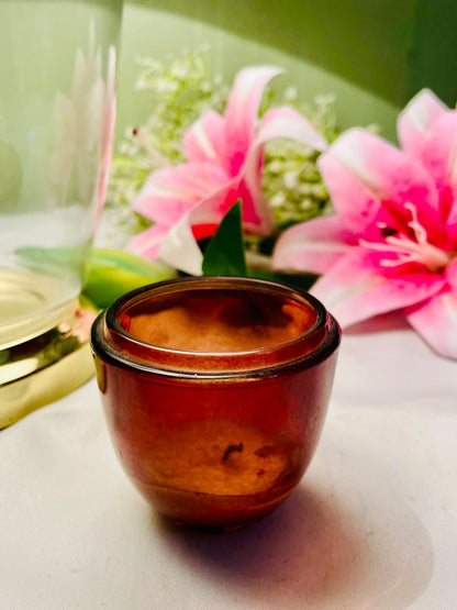 Amber Crystal Jar Scented Candle – Approx. 3 Inch