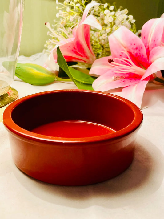 Red Glazed Ceramic Baking Dish 12 cm – Oven Safe