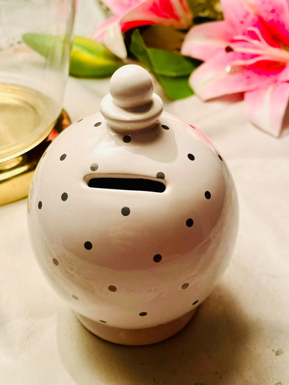 18th Birthday White & Black Ceramic Ornament Money Bank 12 cm