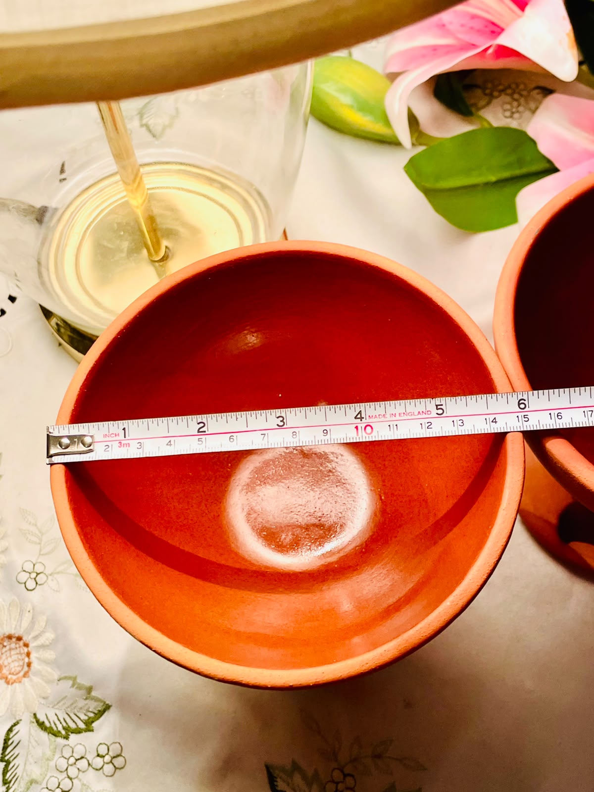 Terracotta Tealight Oil Burners 2-Piece (each )14 cm