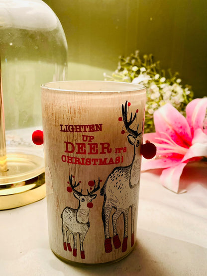Next Festive Spice Christmas Scented Candle 500g Reindeer Design