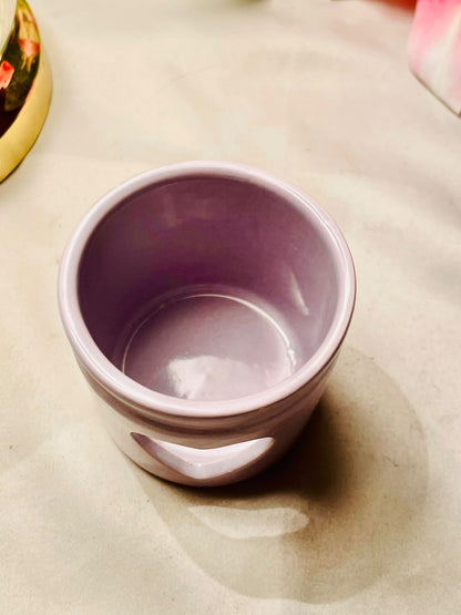 Pink Ceramic Heart Tealight Holder 8 cm