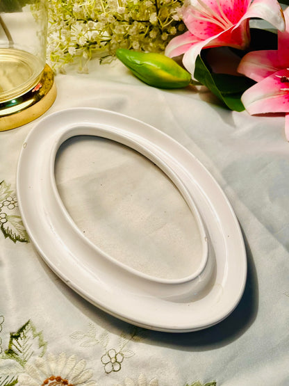 Large White Oval Olive Serving Platter – Elegant Tableware  10 Inch