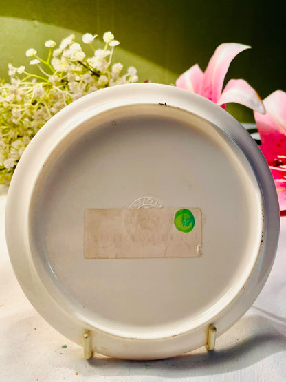 Orange Floral Spoon Rest  5 Inch