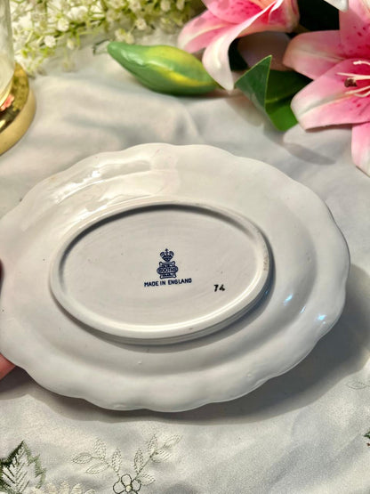 Booths England Vintage Fruit Oval Serving Platter 20 cm