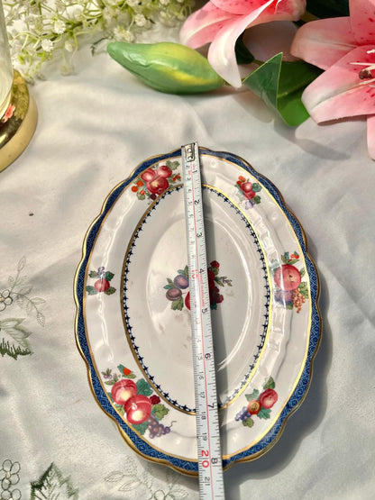 Booths England Vintage Fruit Oval Serving Platter 20 cm