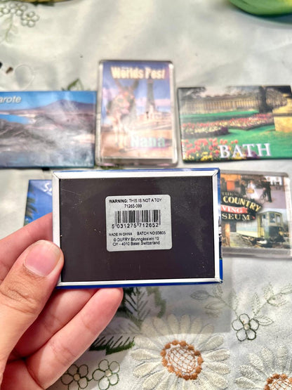Vintage Travel Souvenir Fridge Magnets – Set of 6