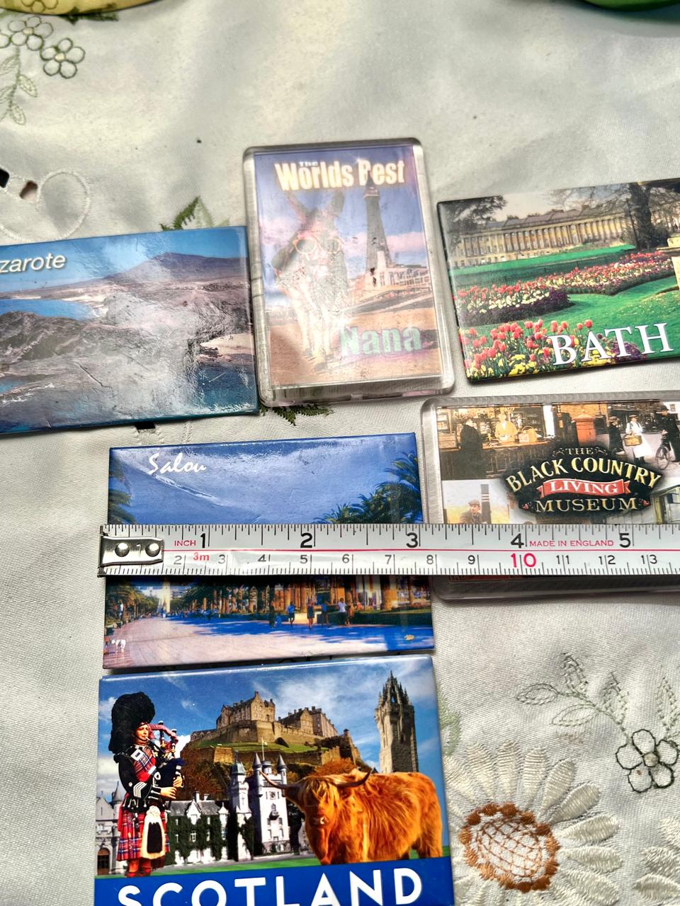 Vintage Travel Souvenir Fridge Magnets – Set of 6