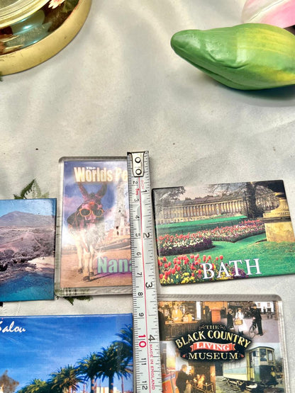 Vintage Travel Souvenir Fridge Magnets – Set of 6