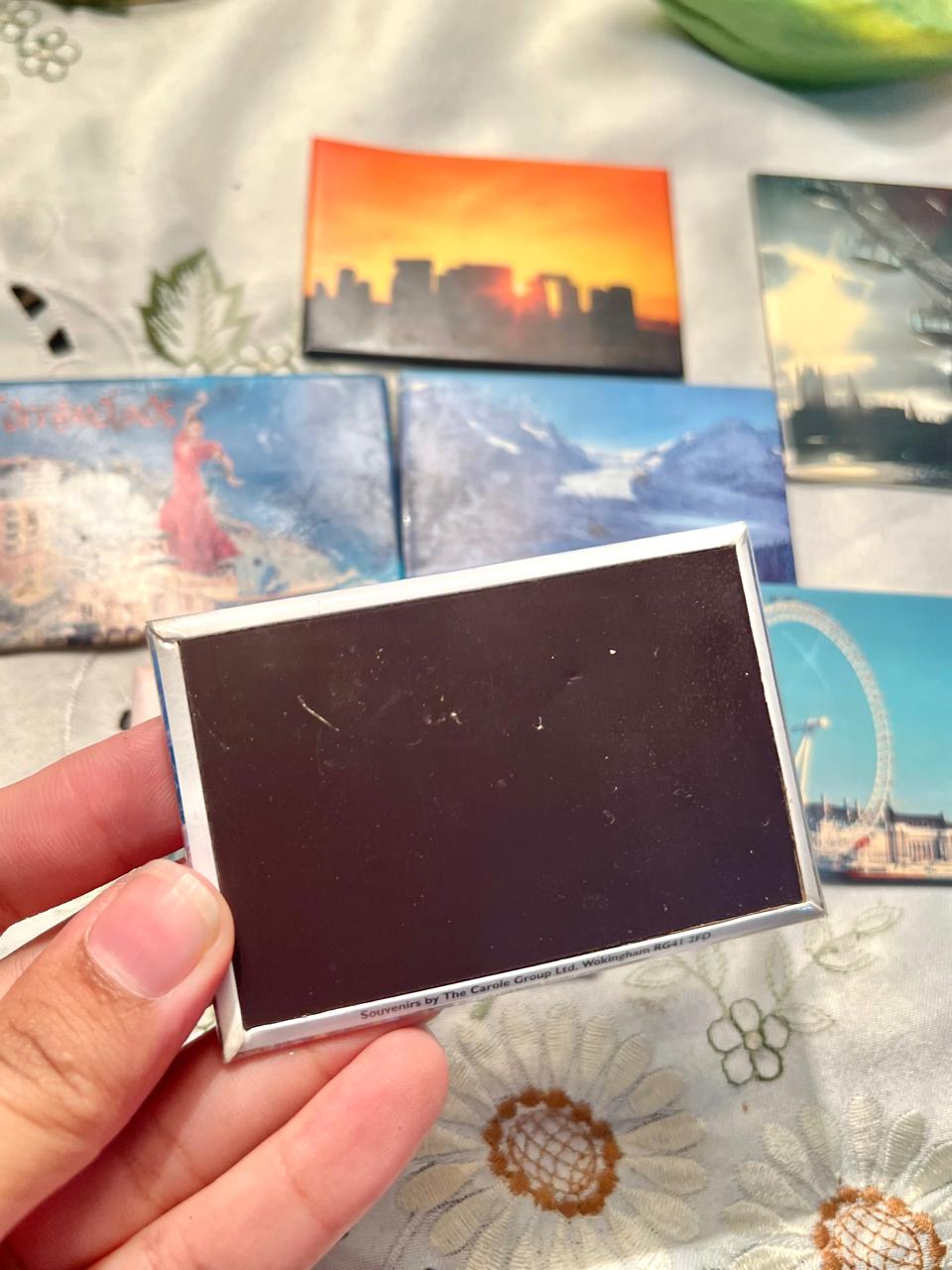 Vintage Travel Souvenir Fridge Magnets – Set of 7