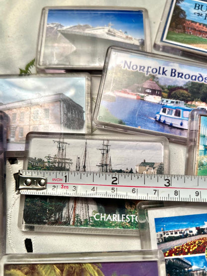 Vintage UK Travel Souvenir Fridge Magnets – Set of 10