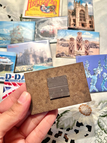 Vintage Travel Souvenir Fridge Magnets Set – 11 Pieces
