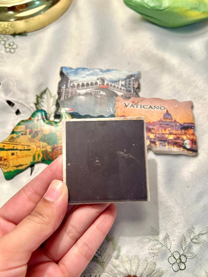 Vintage Travel Souvenir Magnets – Set of 4