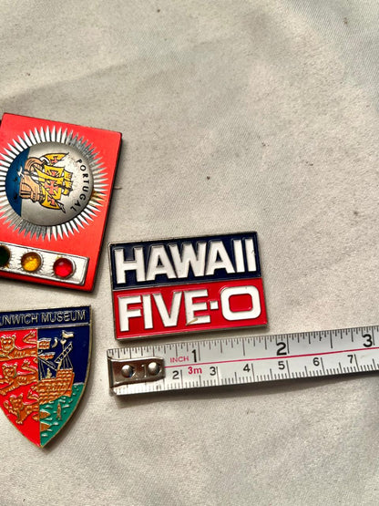 Vintage Travel Souvenir Magnets – Set of 4 Metal Magnets