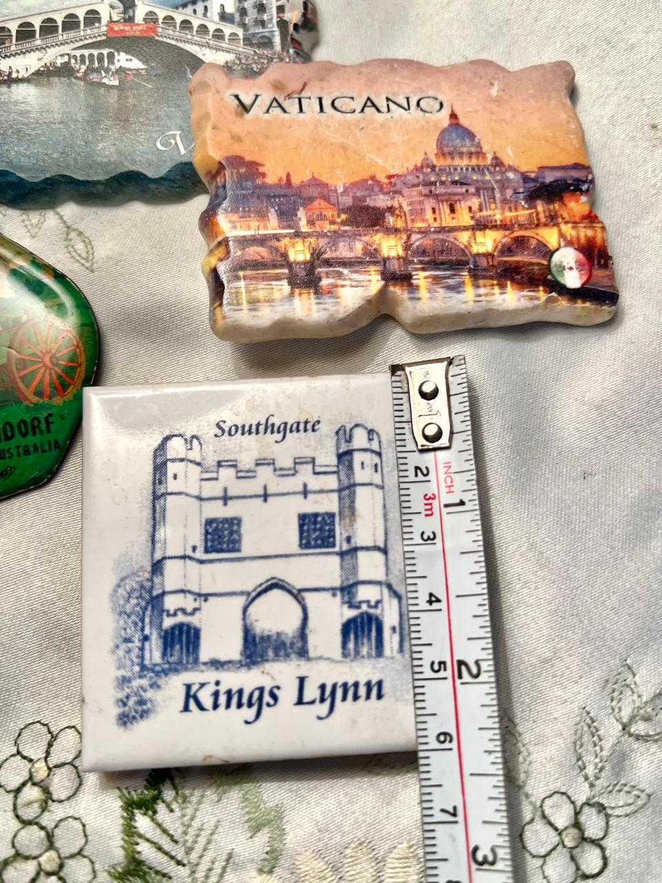 Vintage Travel Souvenir Magnets – Set of 4