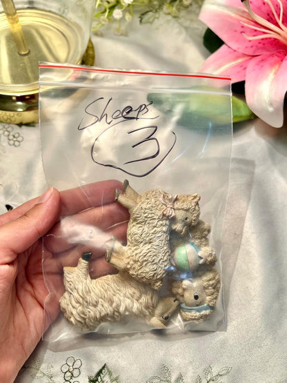 Vintage Sheep & Lamb Fridge Magnets – Set of 3