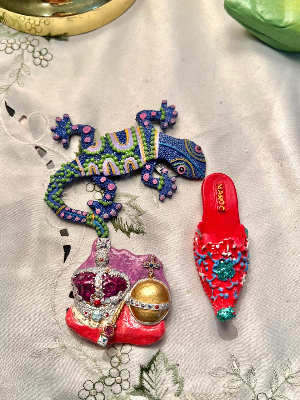 Blue Lizard Gecko Decorative Souvenir Magnet