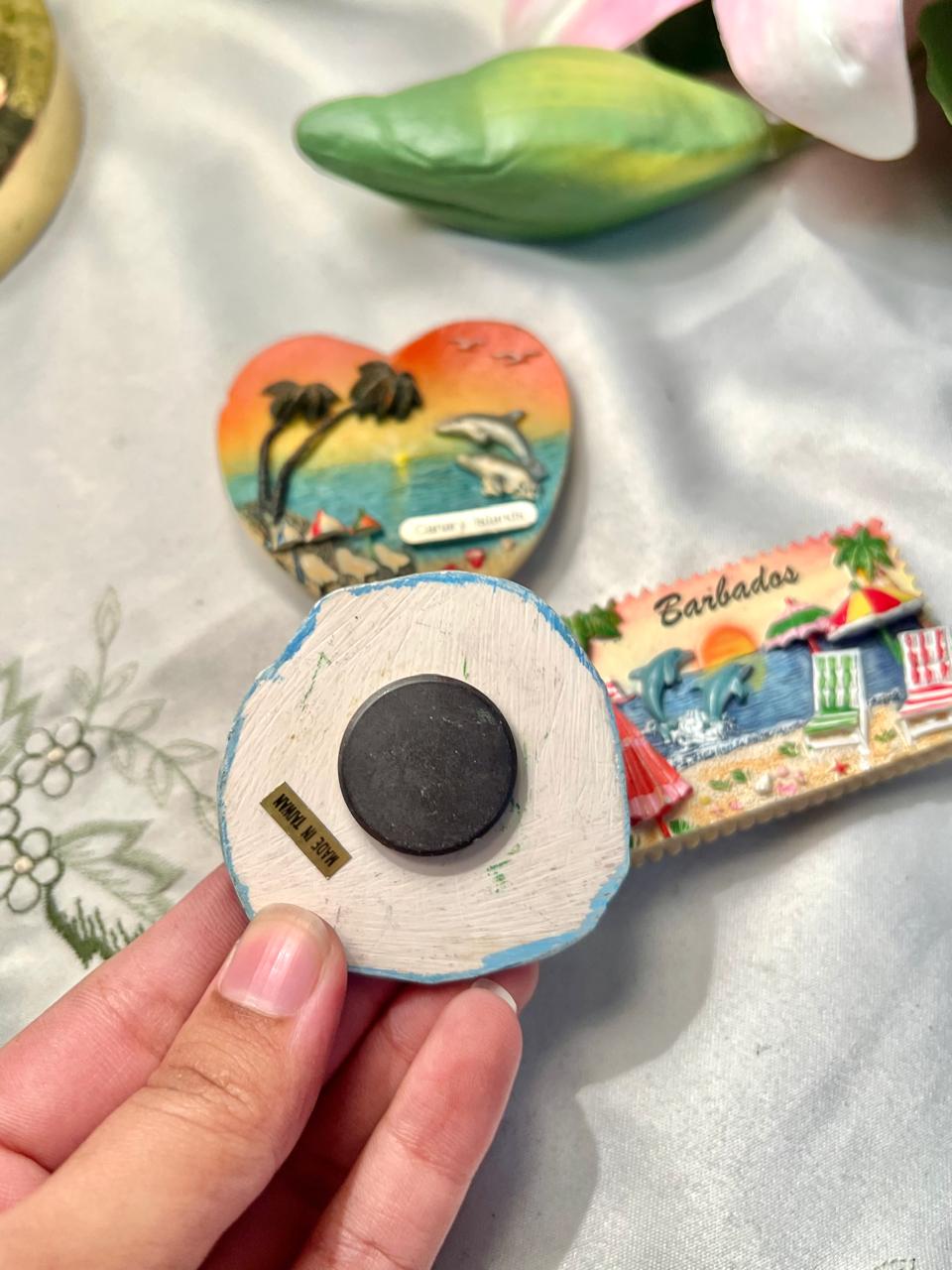 Set of 3 Tropical Travel Souvenir Fridge Magnets