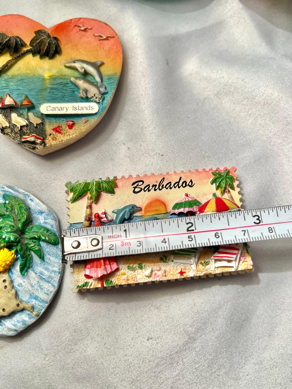 Set of 3 Tropical Travel Souvenir Fridge Magnets