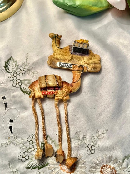 Set of 2 Camel Travel Souvenir Fridge Magnets – Egypt & Fuerteventura