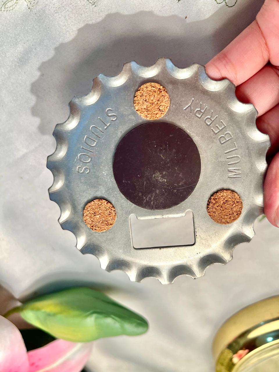 Studios Mulberry Scotland Bottle Cap Coaster & Opener, or magnet 4 in