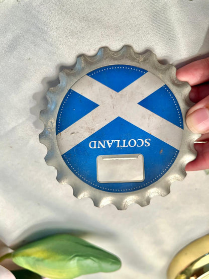 Studios Mulberry Scotland Bottle Cap Coaster & Opener, or magnet 4 in